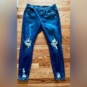 Judy Blue Skinny Fit Distressed Jeans - Size 18